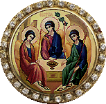 Верхняя накладка на митру (образ Троица)